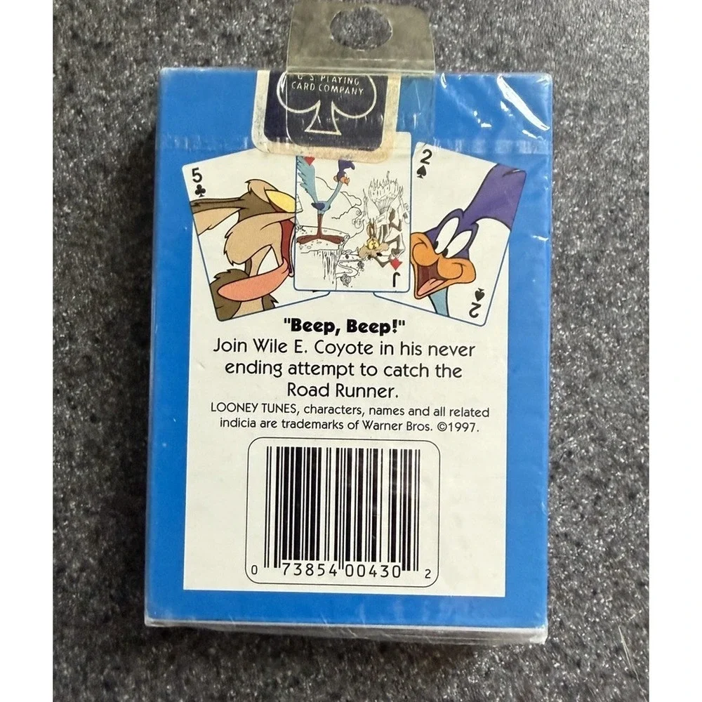 Vintage 1997 Looney Tunes Playing Cards  Road Runner & Wile E. Coyote SEALED